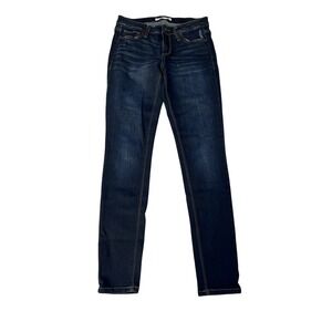 Refined by Daytrip Virgo Dark Wash Skinny Jeans Size 27R Indigo Denim Distressed